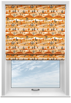 Wild West, Sunset - Twist&Fit Roman Blind